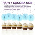 thumbnail image 3 of Firework Cupcake Toppers 50 Pcs Sparkle Tinsel Cupcake Picks Birthday Party Graduation Wedding Foil Decor Cocktail Food Fruit Toothpicks Christmas Blue, 3 of 7