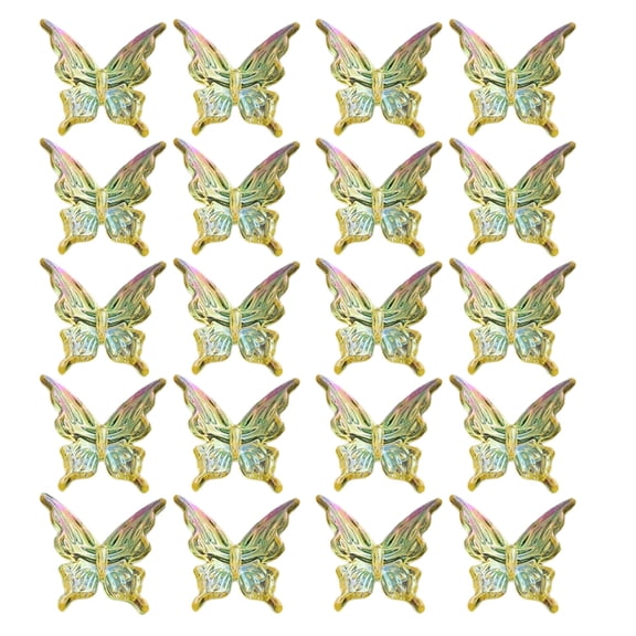 20PCS Acrylic Butterfly Beads Necklaces and Bracelet Accessories Loose Beads for Jewelry Designers and Craft Enthusiasts