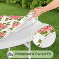 thumbnail image 5 of Round Fitted Tablecloth with Elastic Edges Fits 36"-44" Round Tables Pioneer Colorful Floral Waterproof Table Cover Washable Indoor and Outdoor for Party Kitchen Dinner Banquet Patio Picnic, 5 of 7