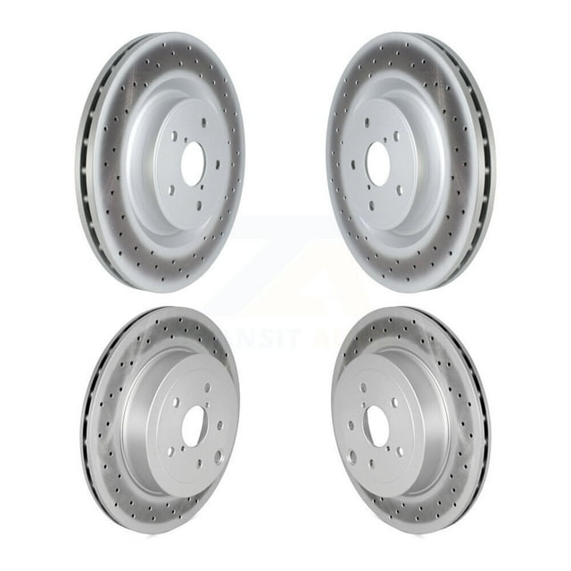 Genius Front Rear Coated Disc Brake Rotors Kit for Car 2018-2020 Subaru WRX STI KG-101775