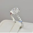 thumbnail image 6 of 3.66ct Radiant Cut Bridal Wedding Engagement Ring Diamond Simulated 925 Sterling Silver Anniversary Rings SKU:00250, 6 of 7