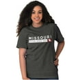 thumbnail image 4 of Missouri Map State Shape Established Men's Graphic T Shirt Tees Brisco Brands X, 4 of 6