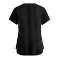 thumbnail image 3 of WULMLEO V Neck T Shirts for Women, Athletic Short Sleeve Workout Top, UV Sun Protection, Quick Dry Moisture Wicking Shirts for Women Black S, 3 of 4