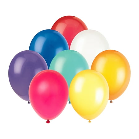 Latex Balloons, Assorted, 12in, 72ct