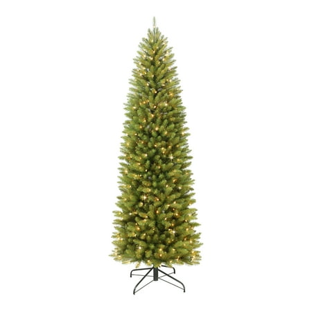 Puleo International 6.5 ft. Pre-lit Fraser Fir Pencil Artificial Christmas Tree with 250 UL listed Clear Lights