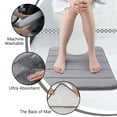 thumbnail image 4 of Tripumer U-Shape Memory Foam Toilet Rug Contour Bathroom Rug 20 x 24 inch Absorbent Mat Floor Carpet Bathroom Rugs Mat for Toilet Base Gray, 4 of 7
