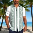 thumbnail image 1 of Blusa y camisa de manga corta con cuello vuelto Camisa casual para hombre Camisa de bolos vintage de manga corta Camisas de verano de playa cubana Camisa con botones Blusa para hombre Poliéster, 1 of 6