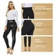 thumbnail image 4 of Pantalones de vestir Tyllmann negros para mujer, cintura superelástica, delgados, 4 of 6