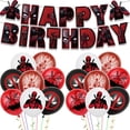 thumbnail image 2 of Globos de Deadpool, globos de látex de Los Vengadores, pancarta de feliz cumpleaños, suministros de decoración para fiestas de superhéroes, globos de aire para niños, 2 of 5