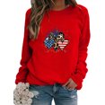 thumbnail image 1 of Sexy Dance Sudaderas sueltas para mujer de manga larga con cuello redondo Jersey casual liso Tops camisa, 1 of 2
