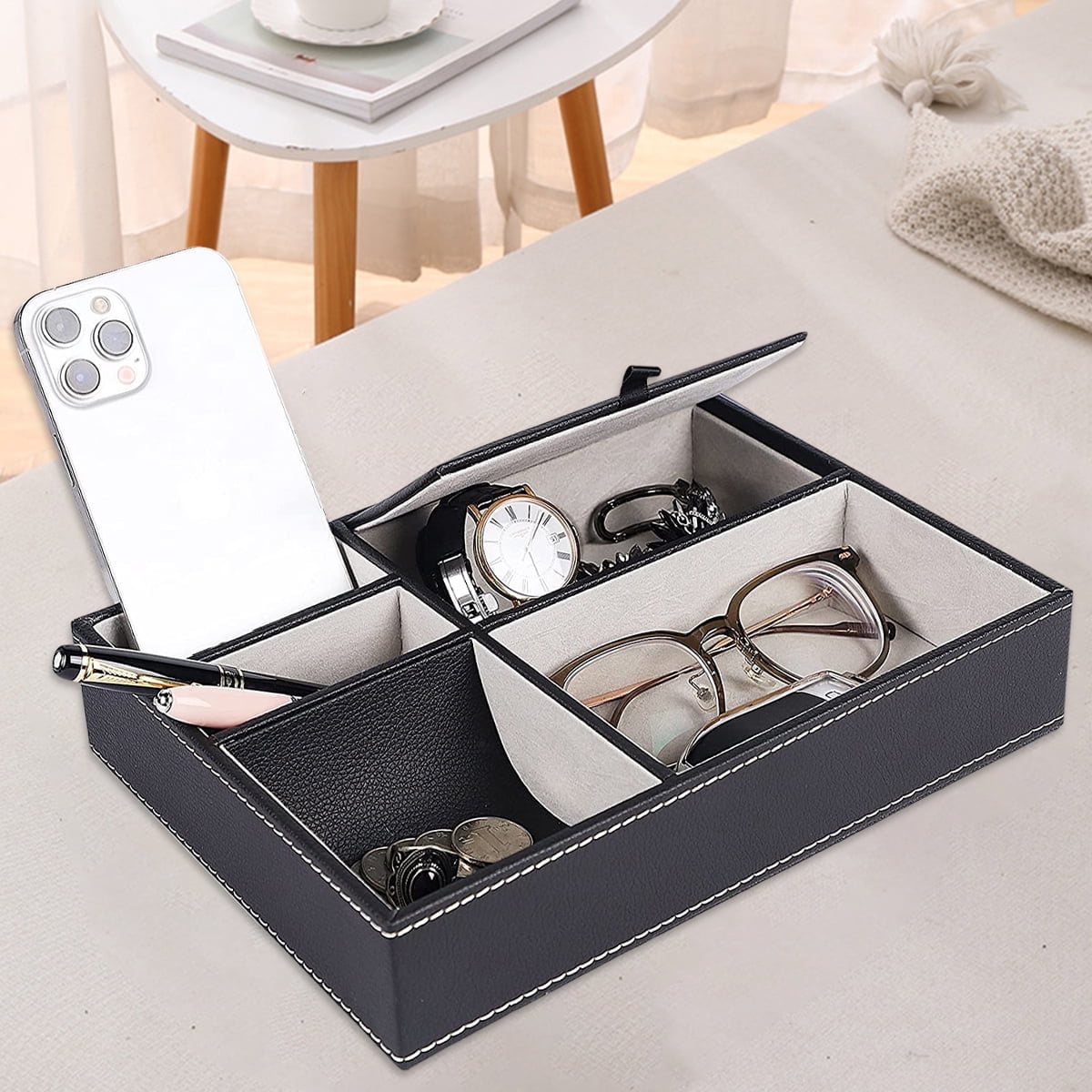 Stock your home luxury mens dresser valet organizer for watches hotsell