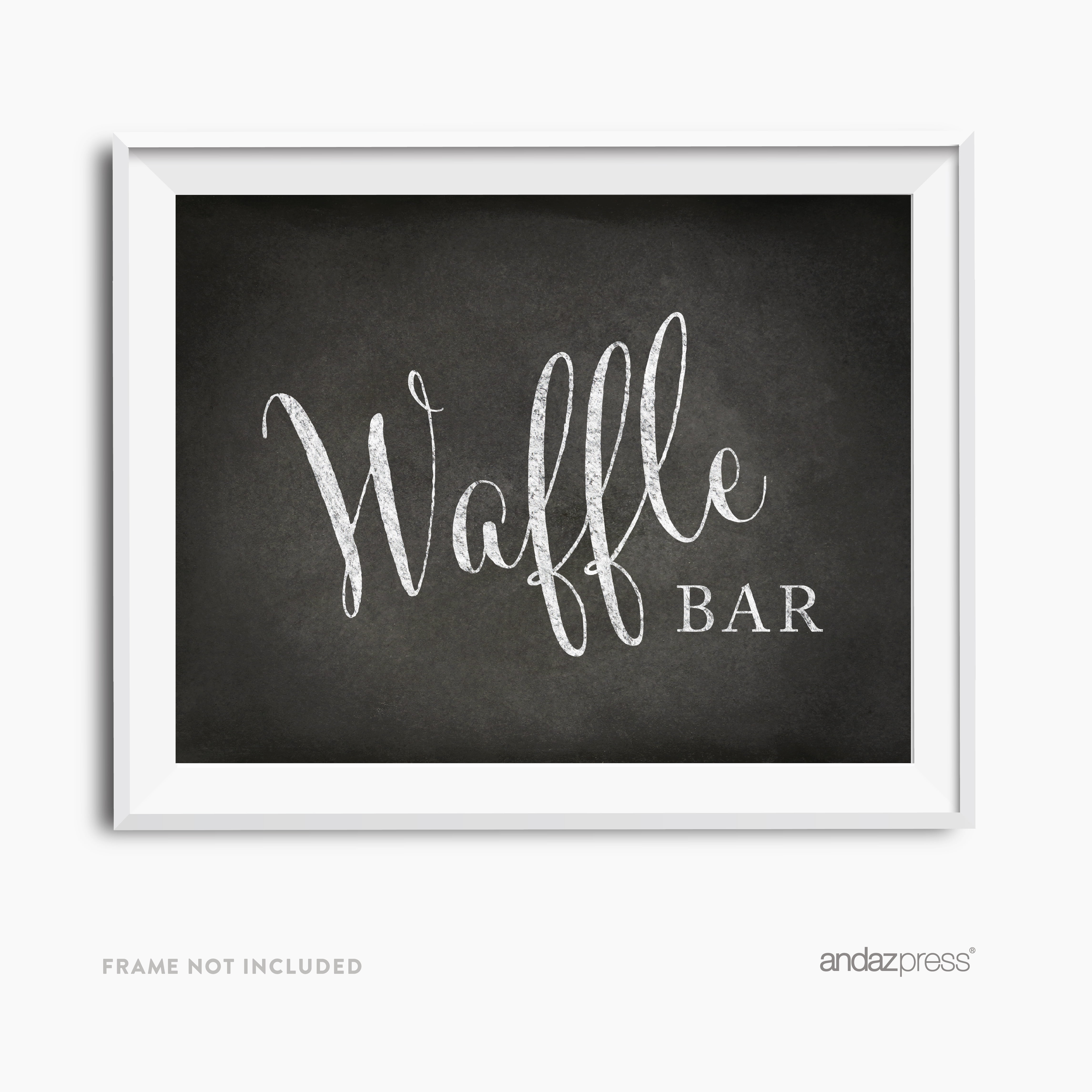Waffle Bar Vintage Chalkboard Wedding Party Signs