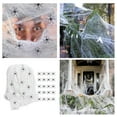 thumbnail image 4 of 2/1 Sets Spiderwebs Halloween Decorations with 30 Artificial Spider, Stretchable DIY Cobwebs for Indoor/Outdoor Scary Atmosphere, for Halloween Theme Party Supplies Garage Door Decor, 4 of 8