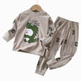 thumbnail image 5 of CAUYDY 5T 6T Little Kids Girls Outfits Toddler Boy Sleepers Long Sleeved Tee Shirt and Elastic Waist Pants 2 Piece Soft Baby Pajamas Fall,Grey, 5 of 5