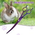 thumbnail image 3 of Unique Bargains Dog Grooming Scissors with Ergonomic Handle Downward Curved Dog Clippers Curved Shears 7.5" Purple, 3 of 7