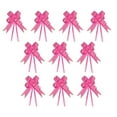 thumbnail image 2 of 10 Pieces Bow Pull Decor Multi-colors Festive Packing DIY Crafts Lightweight Plastic Hand-Pulled Flower Christmas Holiday Rose/Pink, 2 of 7
