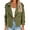 Army green, variant on Double Breasted Women Solid Color Casual Crop Trench Coat Lady Office Jacket with Pocket