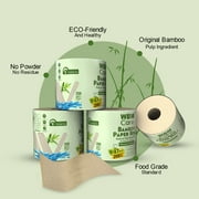 WBM Bamboo Toilet Paper, 3-Ply Tissue Roll Tree Free Paper, 20 Roll Count, 4160 Total Sheets