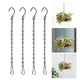 thumbnail image 5 of 4 cadenas colgantes de acero inoxidable con ganchos en forma de S para plantas, macetas, faroles y adornos, color negro, 5 of 8