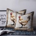 thumbnail image 3 of Farmhouse Chicken Decorative Pillowcase 26''x26'', Vintage Rustic Shabby Wooden Throw Pillow Covers Soft Cushion Case for Couch Sofa Bedroom Living Room, Pillowcase Boho Decor, 3 of 8