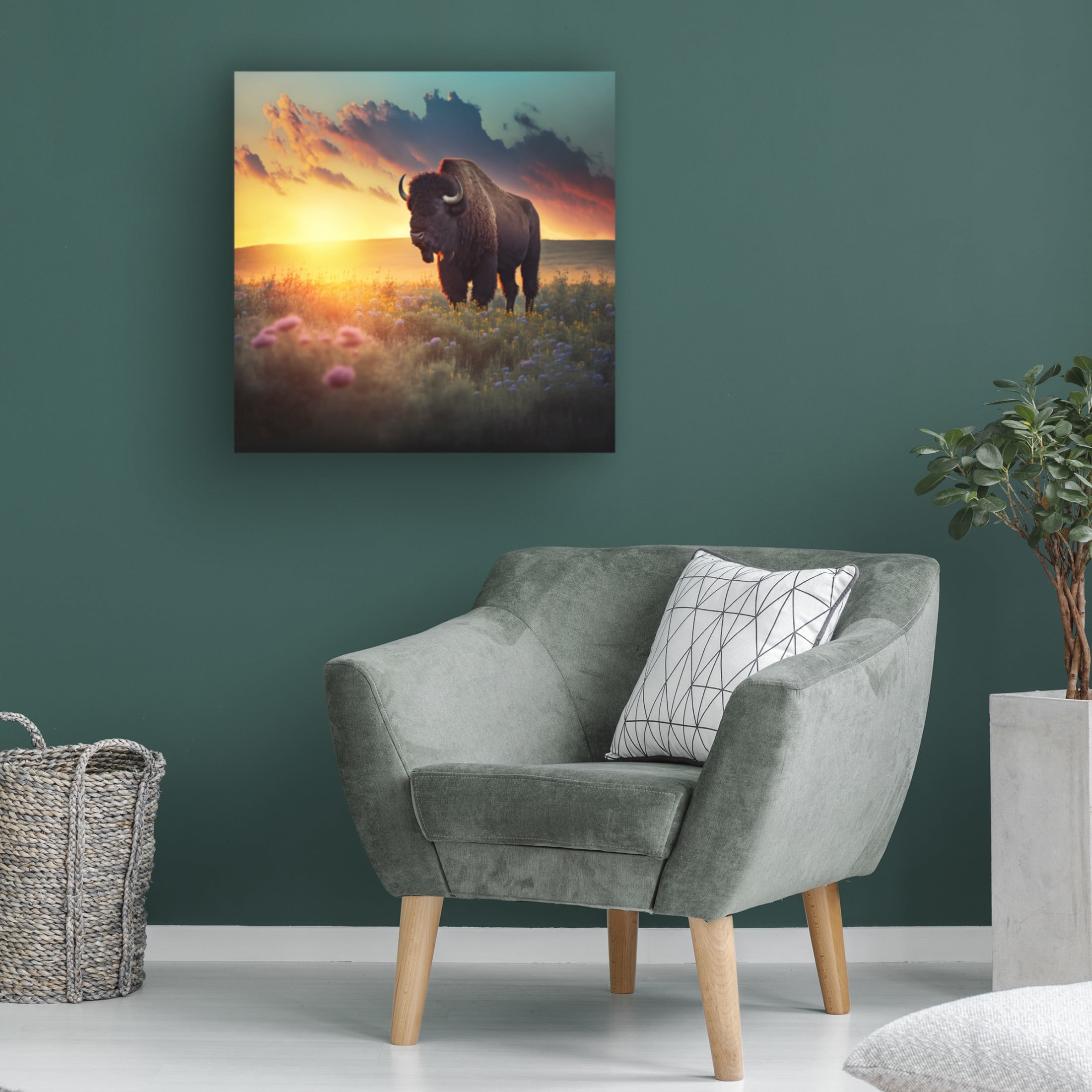Canvas Wall Art - Ray Heere 'North American Wildlife 58' Wall Art for Living Room, Bedroom, or Office Décor by Trademark Fine Art - 18 x 18 Inches