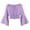 Purple, variant on dazeni Girls Off Shoulder Tops Bell Long Sleeve Cropped T-Shirts Renaissance Peasant Blouse Fashion Solid Pirate Boho Tunic Shirts