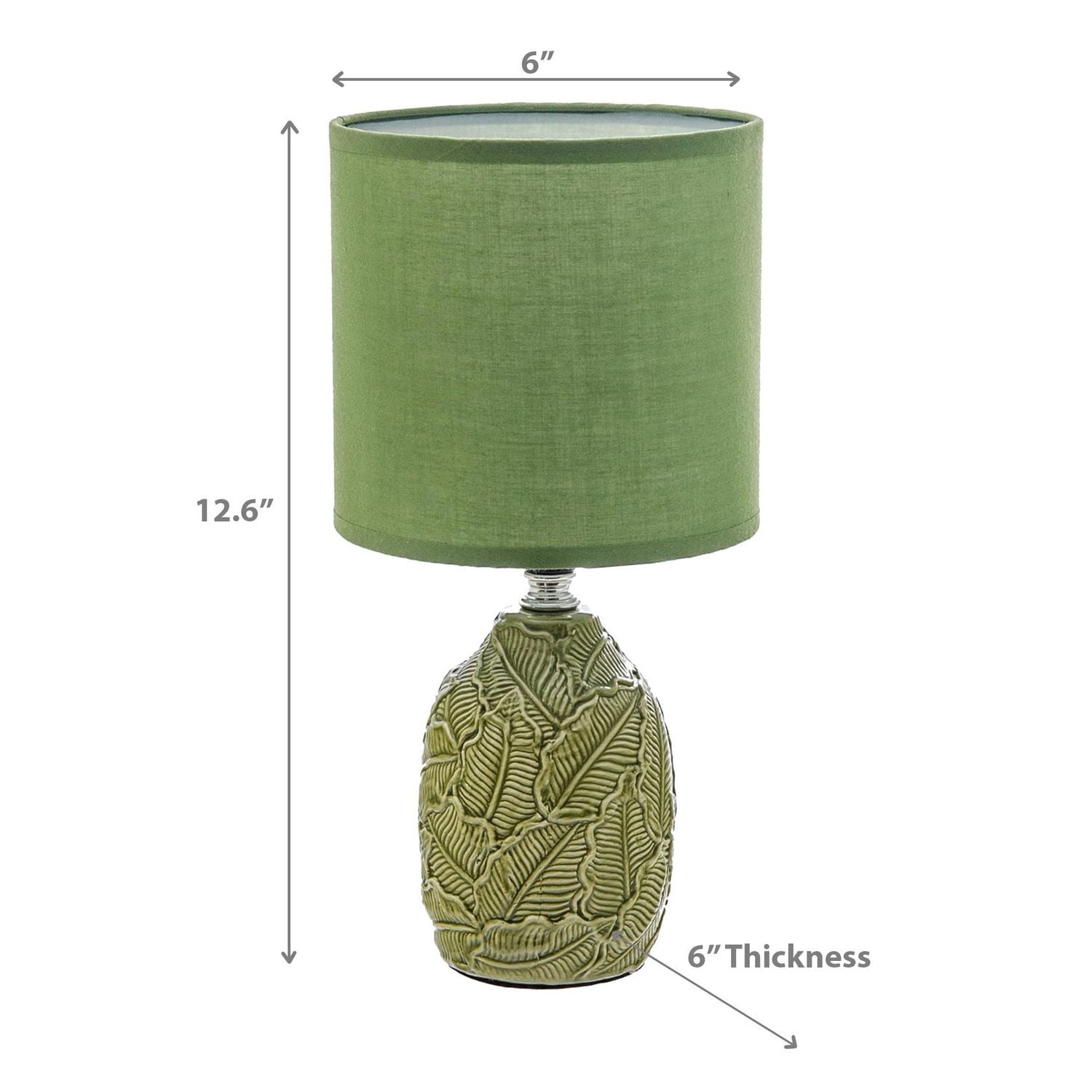 Lampe De Table En Céramique Avec Plaquette D'Ombrage Vert