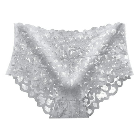 

Panties for Women Women Ladies Sexy Ultra Soft Seamless Low Waist Lace Panties Underwear NylonSpandex Simple Long Sleeve Shirts for Women Grey