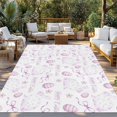 thumbnail image 2 of Pink Easter Outdoor Rug for Patio/Deck/Porch, Non-Slip Large Area Rug 5 x 7 Ft, Watercolor Spring Bunny Eggs Flowers Indoor Outdoor Rugs Washable Area Rugs, Reversible Camping Rug Carpet Runner, 2 of 8