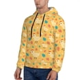 thumbnail image 3 of Wukai Flowe Chicken Print Men Hoodies Fleece Sweatshirts Long Sleeve Sweaters Pullover Fall Outfits Winter Clothes-Medium, 3 of 7