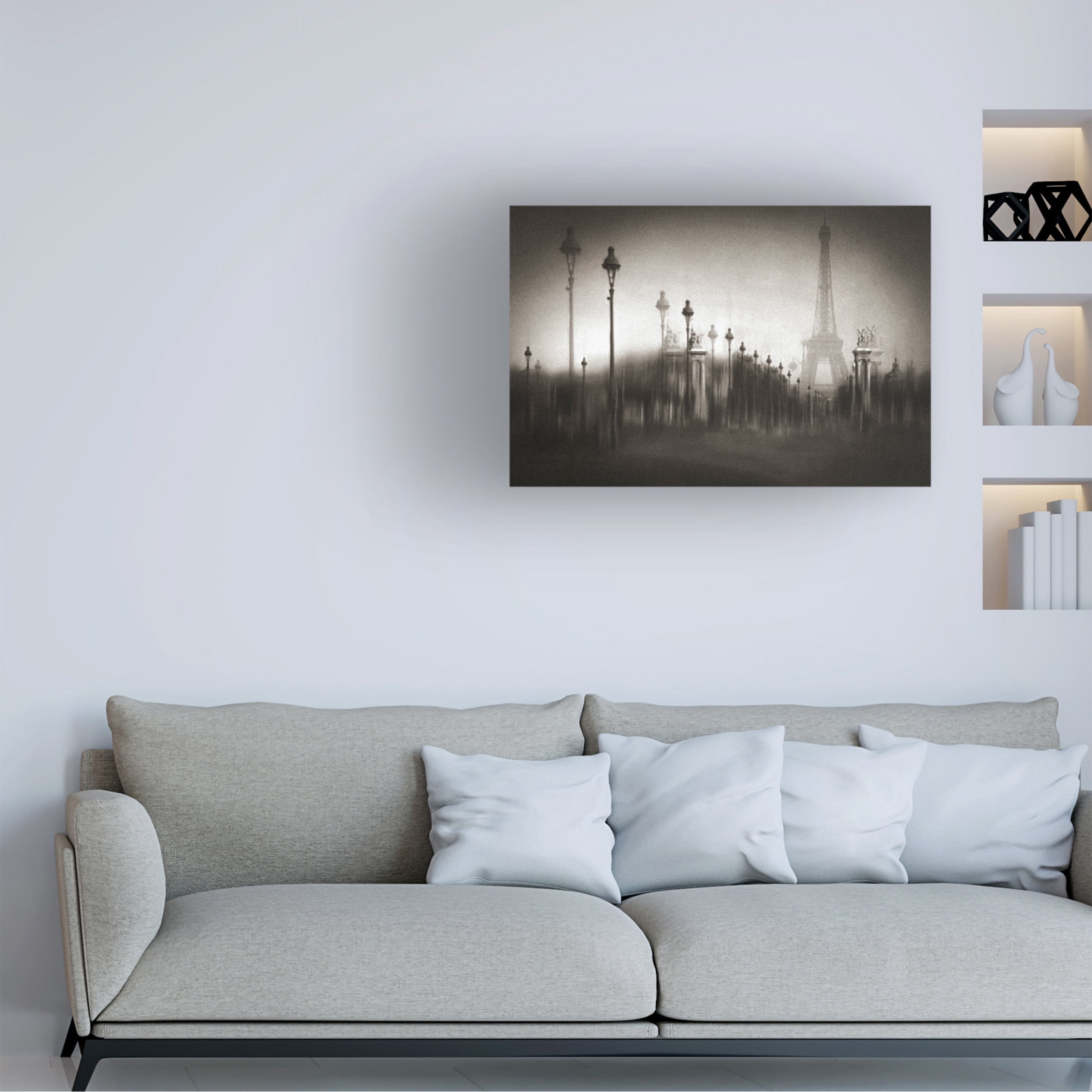 Canvas Wall Art - Orkidea W. 'Pont Alexandre Iii' Wall Art for Living Room, Bedroom, or Office Décor by Trademark Fine Art - 32 x 22 Inches