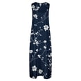 thumbnail image 4 of DISKEBUISS Women's Summer Sleeveless Dresses Fashion Print V Neck A Line Dress for Daily Casual Outing, 4 of 7