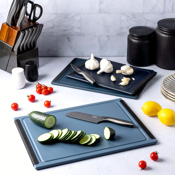 Thyme & Table 3-Piece Poly Cutting Boards Blue - SM 8.5x12