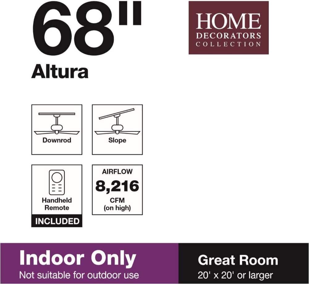 Home Decorators Altura II 68 in. Indoor Bronze Ceiling Fan with Remote