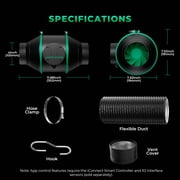 Mars Hydro FC-E3000 Complete Grow Tent Kits | 300W LED Grow Light+100x100x180cm Indoor Tent+4″ Ventilation System | 6“ Clip-on fan | for 2-4 Plants