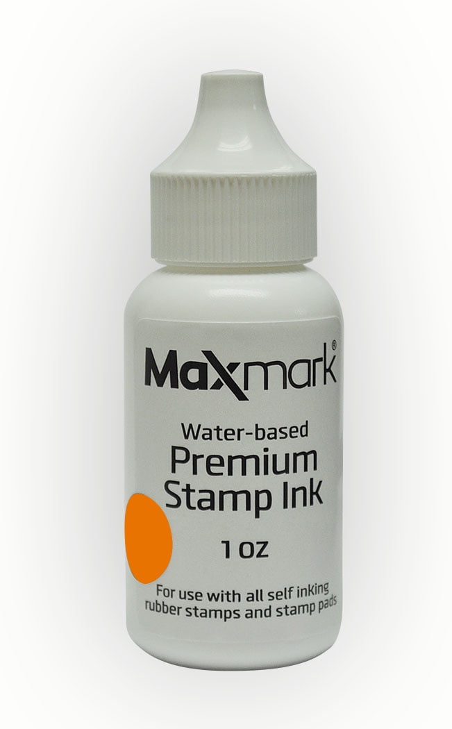 Trodat 52730 Ideal Premium Replacement Ink for Use with Most Self Inking and Rubber Stamp Pads 1oz Orange