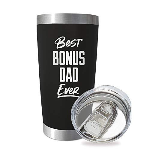 SassyCups Stainless Steel Travel Mug, Best Bonus Dad Ever - 20 oz Insulated Coffee Tumbler