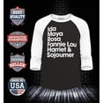 thumbnail image 2 of Shop4Ever Men's Inspirational Black Women Leaders Raglan Baseball Shirt X-Large Black/White, 2 of 4