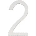 thumbnail image 2 of 10 in. Textured House Number, White - Number 2, 2 of 2