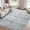 Gray, variant on Reepow 8x10 Green Machine Washable Floral Area Rugs with Non-Slip Backing Soft Boho Indoor Carpets for Living Bedroom Dining Room Office