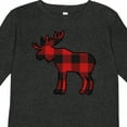 thumbnail image 4 of Inktastic Moose Silhouette Plaid Boys or Girls Long Sleeve Toddler T-Shirt, 4 of 5