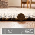 thumbnail image 4 of Super Area Rugs Braided Rugs Round 4ft Farmhouse Kitchen Rug - Ridgewood Gray Braided Rug for Dining Room Table - Reversible - Indoor/Outdoor - Made in USA - Graphite/Beige, 4' Round, 4 of 14