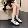 thumbnail image 5 of Bnwani Women Boots Footwear New Fall Winter Fashion Toe Mid-Heel 0 Boot White Size 4.5, 5 of 7