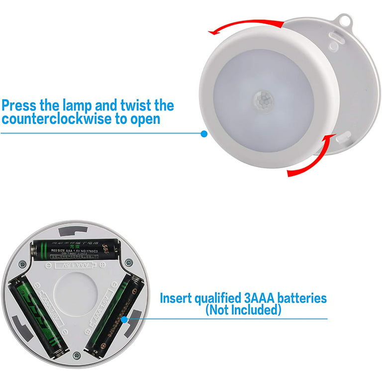 GAGAYA Battery Operated Motion Sensor Light Indoor, LED Closet Lights, Battery Night Light Wireless, Stick on Wall Lamps for Pan