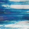 thumbnail image 2 of Parvez Taj 'Blue Painted Ocean' Painting Print on White Wood (USA) - Multi-Color 24 x 24, 2 of 5