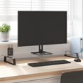 thumbnail image 1 of vidaXL Monitor Stand Black 100x35x8 cm Tempered Glass and Metal, 1 of 1