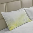 thumbnail image 2 of Grey and Yellow Knitted Quilt Pillowcover, Abstract Grunge Design Water Bubbles and Flowers Image, Standard King Size Pillow Cover for Bedroom, 36" x 20", Pale Yellow Pale Grey, by Ambesonne, 2 of 2