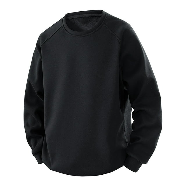 Dagugfen Chemises Grande Taille pour Hommes Manches Longues Col Rond Épaules Tombantes Chemises de Randonnée Décontractées Vêtements d'Automne
