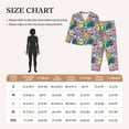 thumbnail image 4 of Bingfone Womens Pajama Sets Cartoon Marine Animals Print,Long Sleeve Loungewear Pajamas Set-Small, 4 of 8