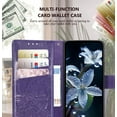thumbnail image 3 of for Galaxy A15 5G Phone Case Wallet,Women Flip Cover with Credit Card Holders Butterfly Embossed PU Leather Kickstand Wrist Strap Purse Case for Samsung A15 5G (Purple), 3 of 14